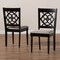 Baxton Studio Renaud Sand Upholstered and Espresso Wood 2-Piece Dining Chair Set 165-10535 - alternate 2